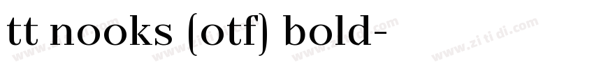 tt nooks (otf) bold字体转换